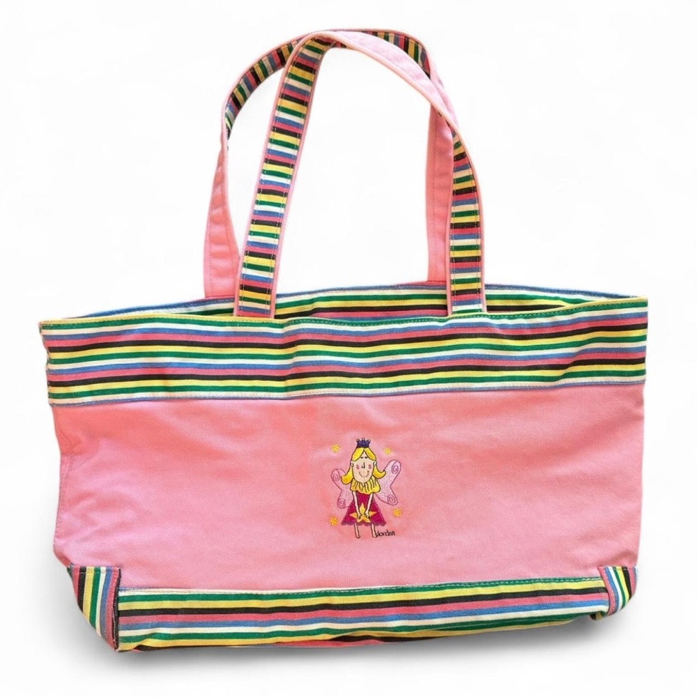GREAT REPUBLIC sturdy cotton canvas tote with stripes and princess fairy.